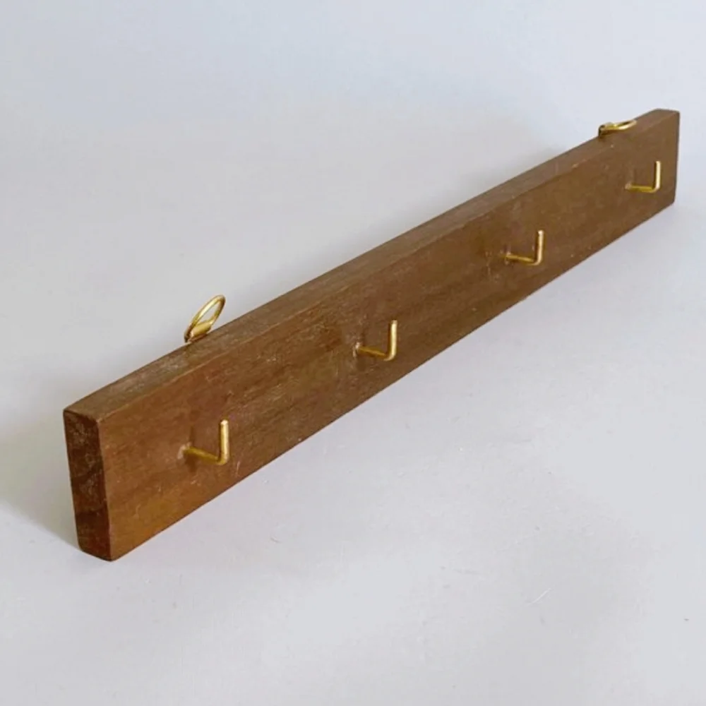 Vintage 1960s Swedish Wall Mounted Teak Key Hooks